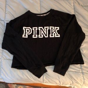 PINK Victoria Secret Crop Crewneck L/S Sweatshirt
